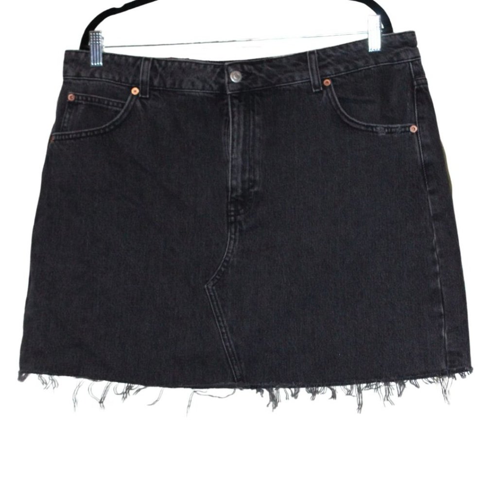 Top Shop Black Denim Skirt 14